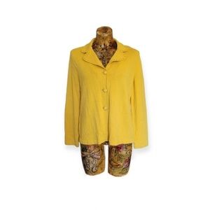 Anna Rossi cardigan yellow plus size 16 wool blend
